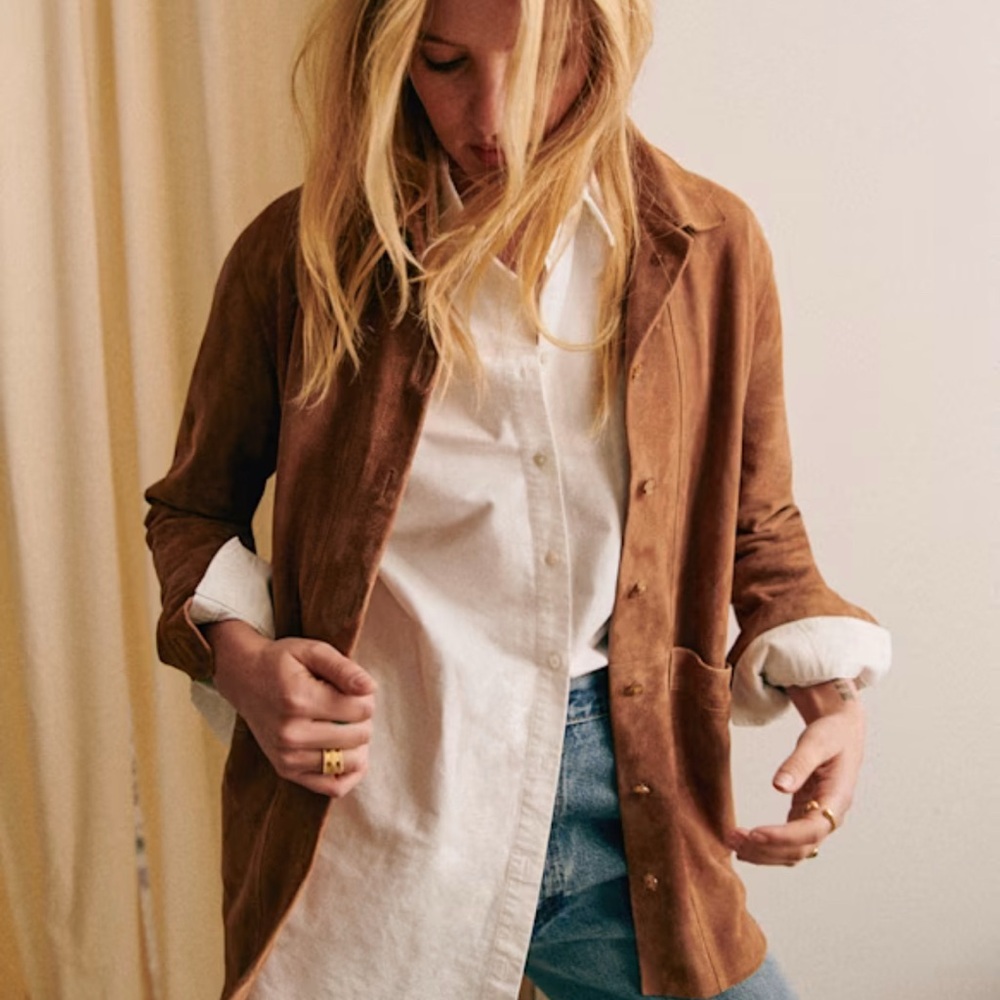 Sezane will suede jacket worn once